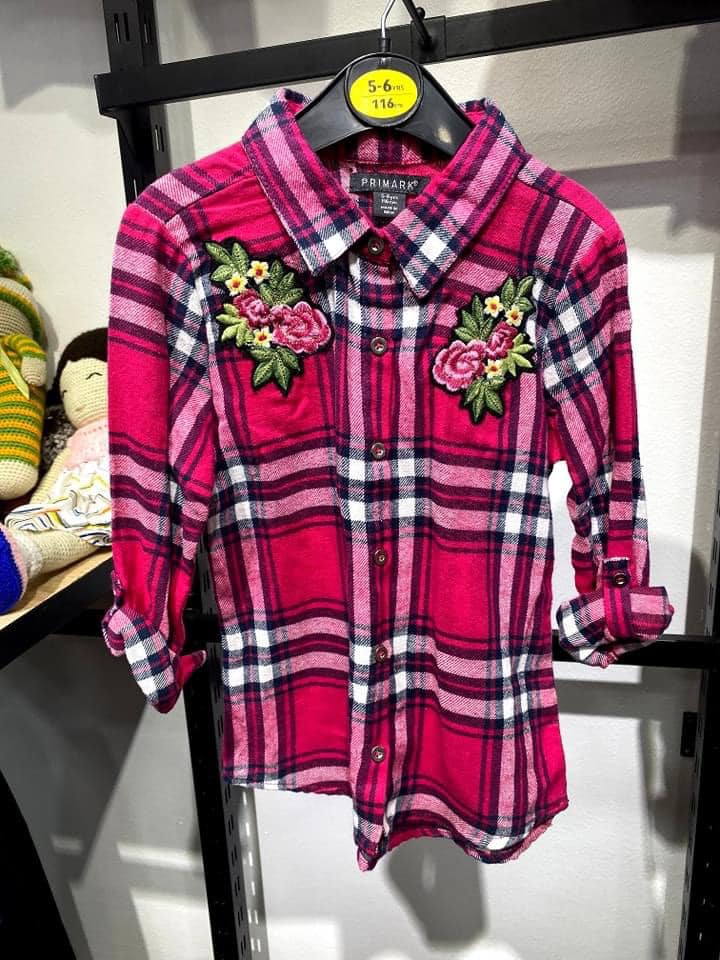 Girls Multi Check Soft Flannel Shirt