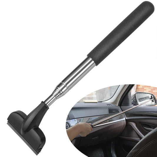 Retractable Car Rearview Mirror Wiper with Telescopic Rod. Portable squeegee for clearing rain and fog!